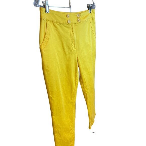 Erin London Yellow Ankle Pants Sz 8 - Picture 4 of 8